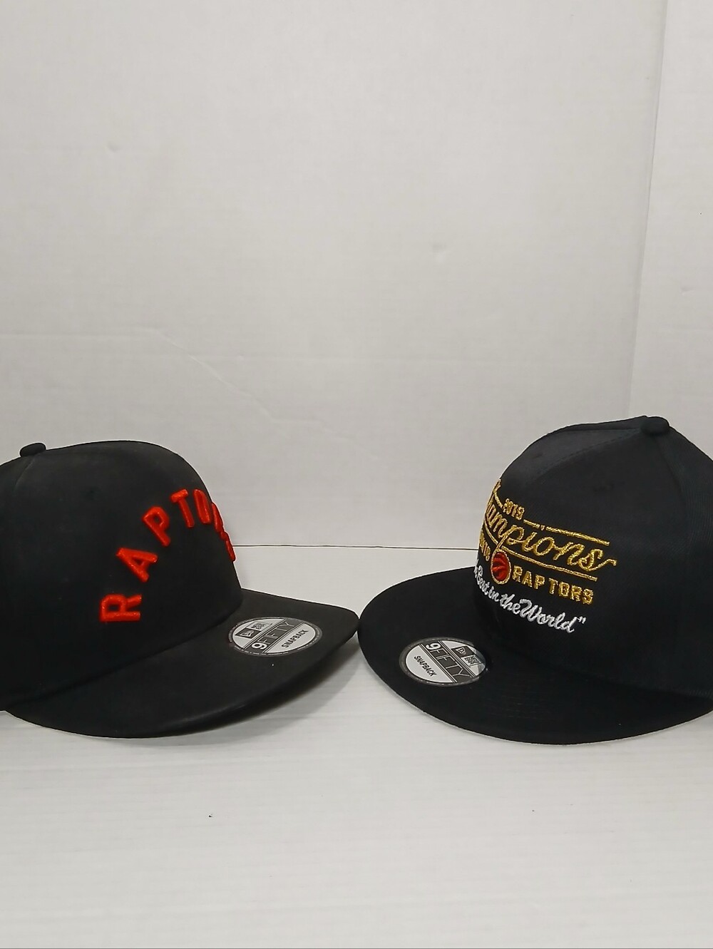 RARE Drake OVO X New Era NBA Toronto Raptors Black Snapback Hat 9Fifty Lot 2 Hat